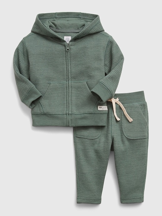Image number 1 showing, Baby 2-Piece Hoodie Outfit Set