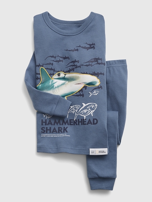 Image number 1 showing, babyGap &#124 National Geographic  100% Organic Cotton Hammerhead Shark Graphic PJ Set