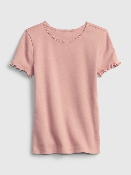 1 of 8 showing, with the color antique pink of product Kids Ribbed T-Shirt