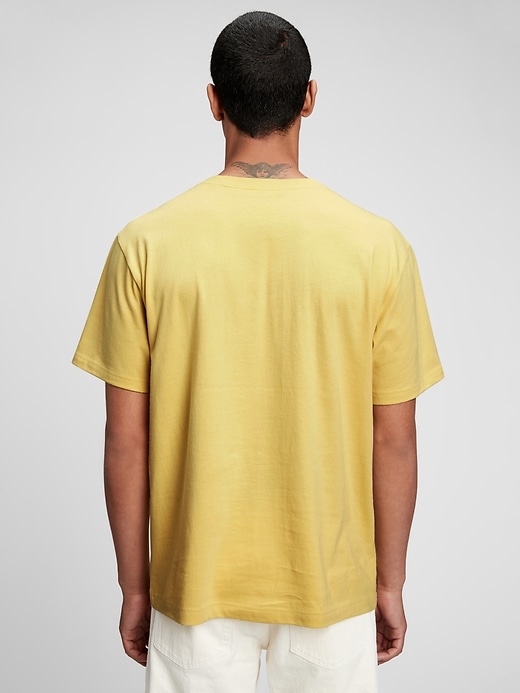 2 of 8 showing, with the color yellow fennel blossom of product 100% Organic Cotton Gap Logo Pocket T-Shirt