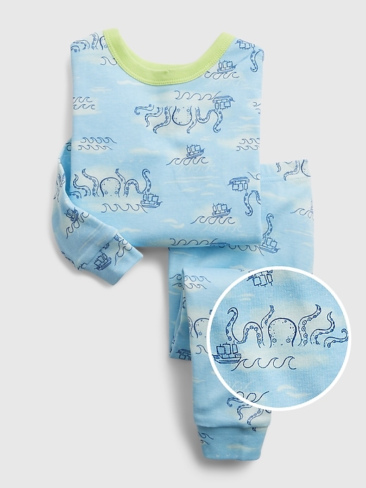 Image number 1 showing, babyGap 100% Organic Cotton Octopus Graphic PJ Set