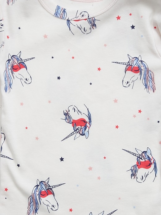 2 of 8 showing, with the color multi of product babyGap 100% Organic Cotton Unicorn Graphic PJ Set (2-Pack)