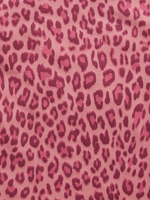 2 of 8 showing, with the color pink blush of product Kids 100% Organic Cotton Leopard Print PJ Set