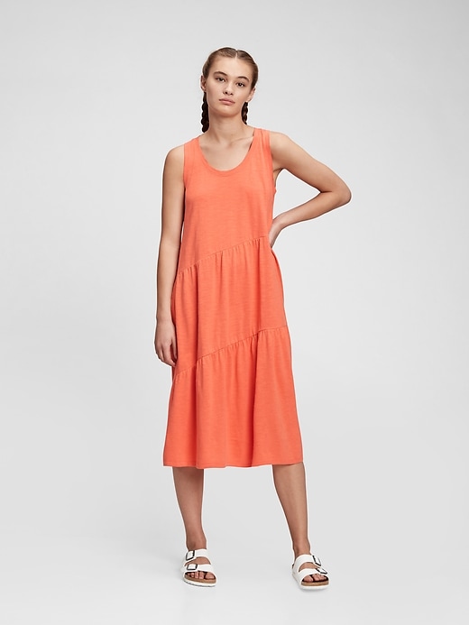 Image number 9 showing, Sleeveless Tiered Ruffle Midi Dress