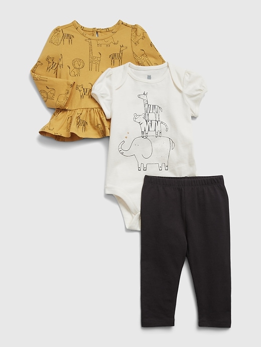 1 of 8 showing, with the color honey i'm home of product Baby 100% Organic Cotton Mix and Match Outfit Set
