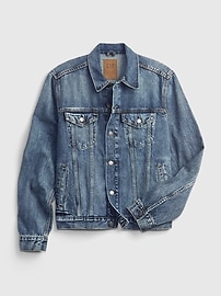gap cropped denim jacket