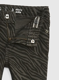 Toddler Zebra Print Skinny Ankle Jeans with Washwell&#153