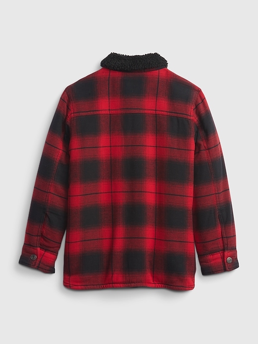 Image number 3 showing, Kids Buffalo Plaid Shirt Jacket