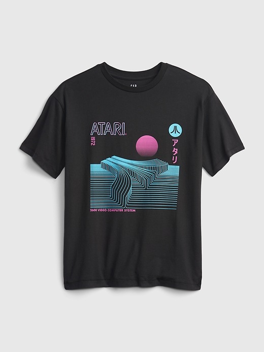 2 of 8 showing, with the color black of product Teen &#124 Atari Recycled Polyester T-Shirt