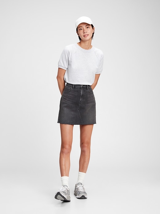 Image number 5 showing, Denim Mini Skirt with Washwell