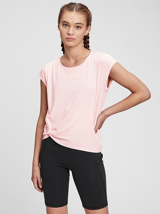 View large product image 1 of 1. GapFit Breathe Side-Twist T-Shirt