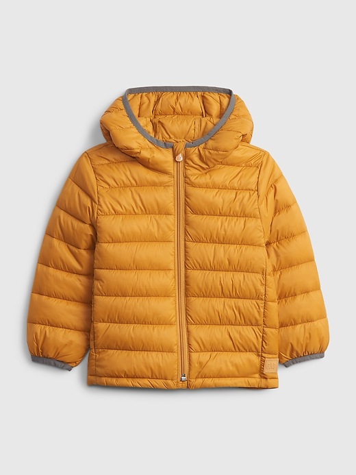 1 of 8 showing, with the color gold pendant of product Toddler Recycled Nylon Puffer Jacket