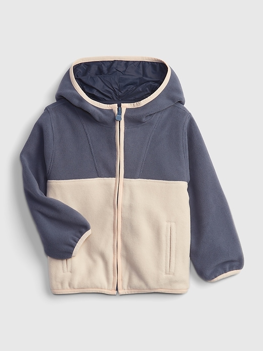 1 of 8 showing, with the color blue ridge of product Toddler Reversible Recycled Colorblock Jacket