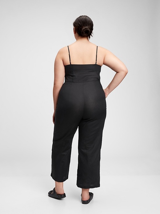 2 of 8 showing, with the color true black of product Cami Jumpsuit