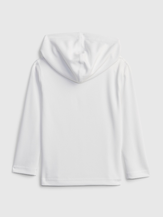 2 of 8 showing, with the color white of product Toddler Hoodie Swim Rash Guard Shirt