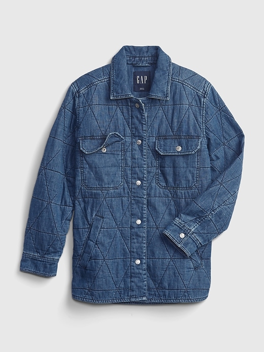 Quilted Denim Jacket Gap