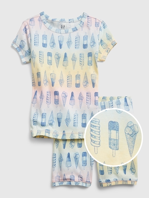 1 of 8 showing, with the color multi of product Kids 100% Organic Cotton Ice Cream Rainbow PJ Set
