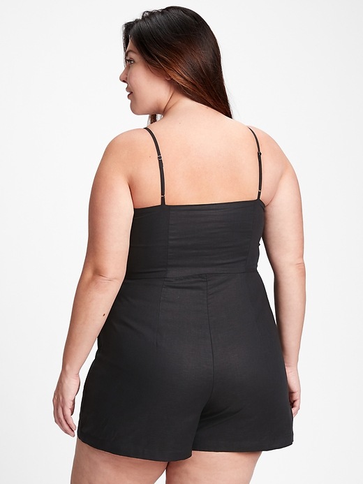 2 of 8 showing, with the color true black of product Cami Romper