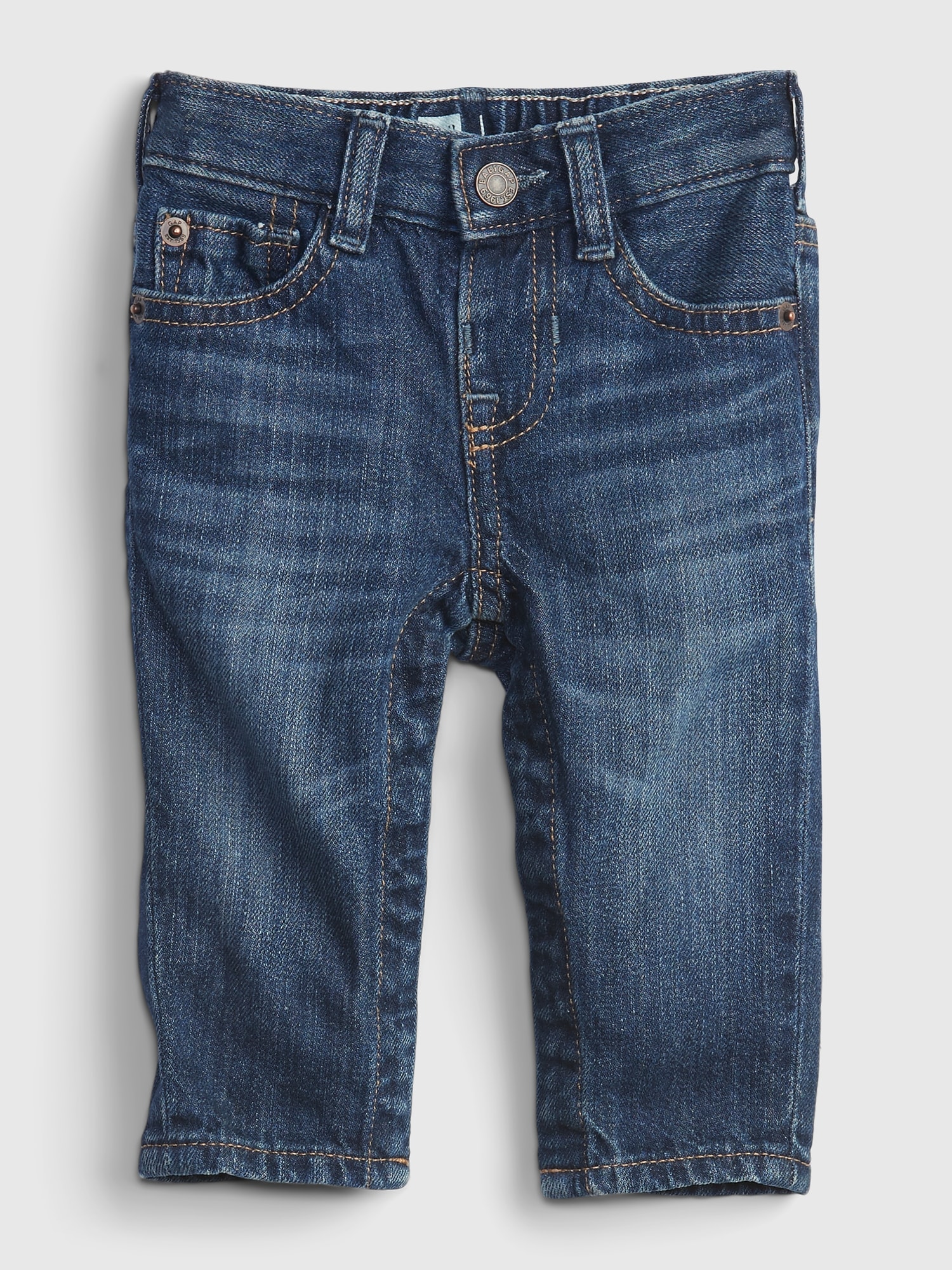 Baby Organic Cotton Pull-On Slim Jeans