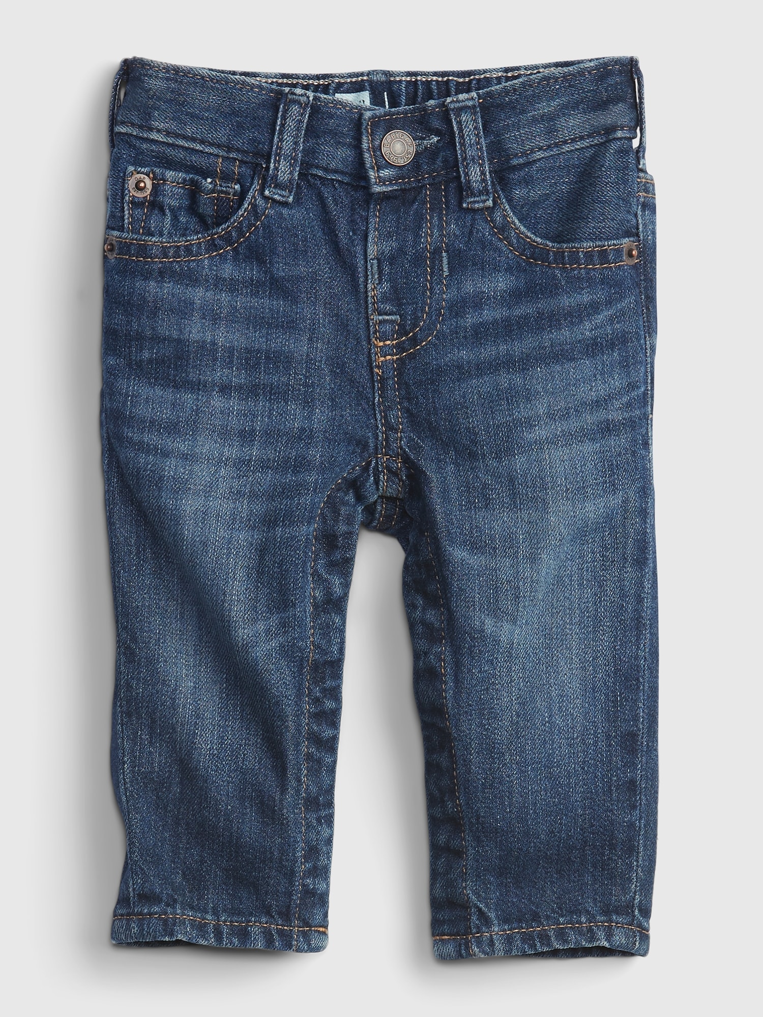 Gap Baby 100% Organic Cotton Pull-On Slim Jeans blue. 1