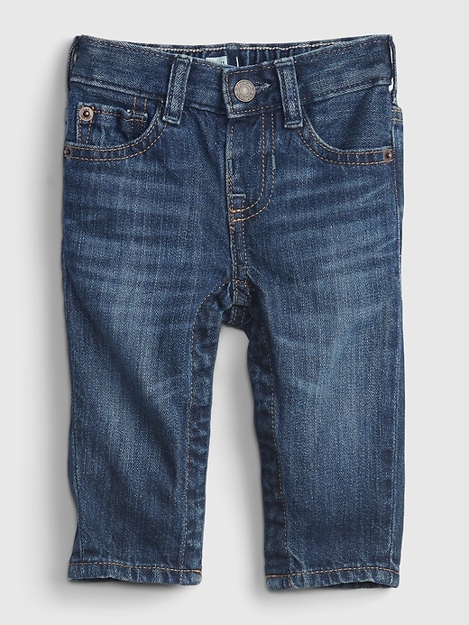 View large product image 1 of 3. Baby 100% Organic Cotton Pull-On Slim Jeans