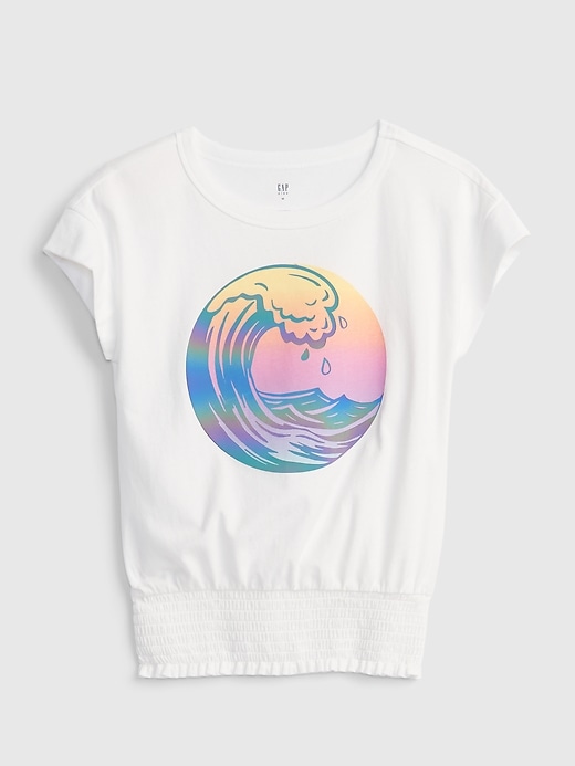 Image number 1 showing, Kids Organic Cotton Smocked Shirt