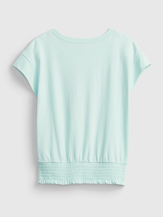 2 of 8 showing, with the color quince of product Kids Organic Cotton Smocked Shirt