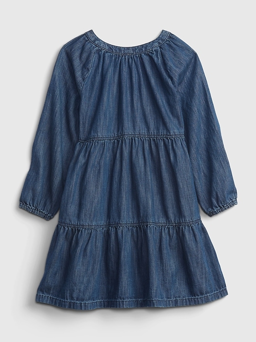 Image number 2 showing, Toddler 100% Organic Cotton Denim Dress