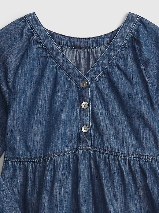 Image number 3 showing, Toddler 100% Organic Cotton Denim Dress
