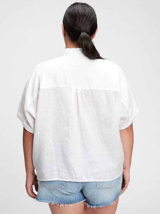 2 of 8 showing, with the color fresh white of product Linen Shirt