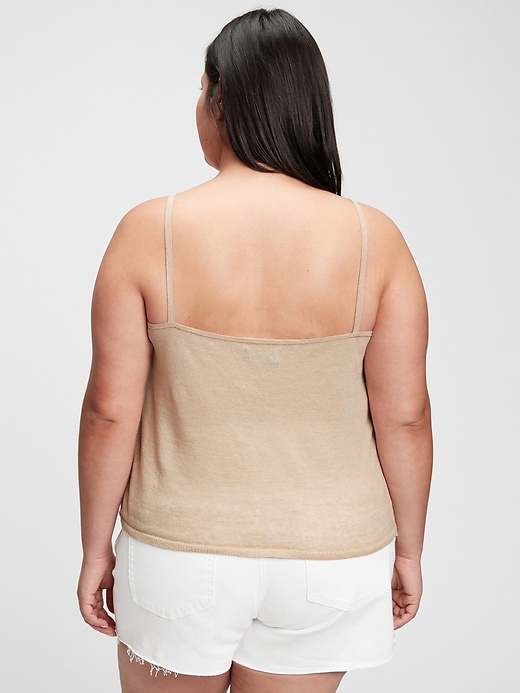 2 of 8 showing, with the color beige wheat of product Linen Tank Top