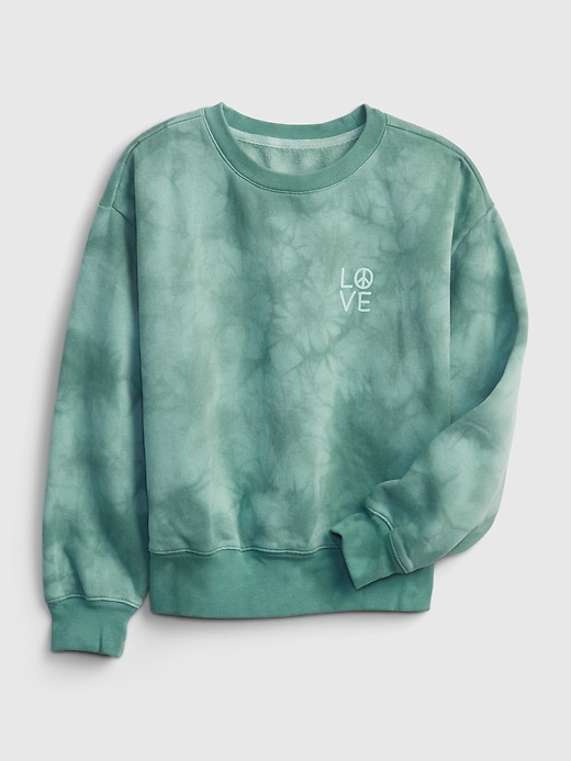 1 of 8 showing, with the color boggy green of product Kids Crewneck Sweatshirt