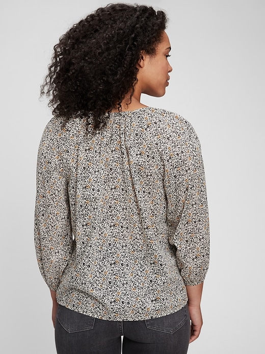 Image number 2 showing, Print Three-Quarter Sleeve Top