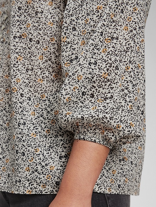 Image number 3 showing, Print Three-Quarter Sleeve Top