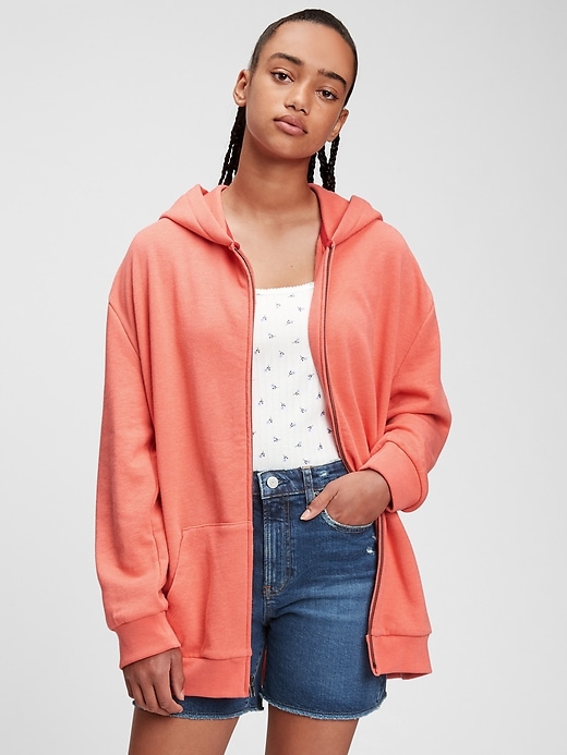 1 of 8 showing, with the color cayenne of product Teen Oversized Tunic Hoodie