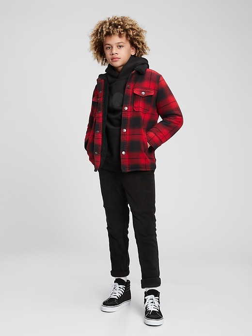 Image number 2 showing, Kids Buffalo Plaid Shirt Jacket