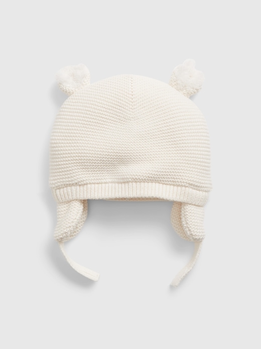 1 of 8 showing, with the color ivory frost of product Baby Bear Beanie