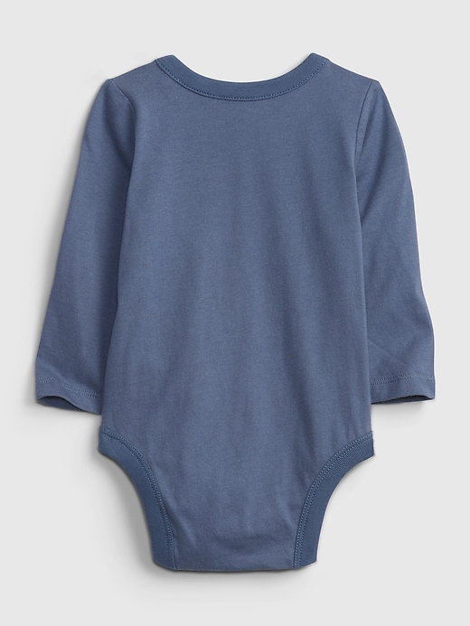 2 of 8 showing, with the color bainbridge blue of product babyGap &#124 Friends Graphic Bodysuit