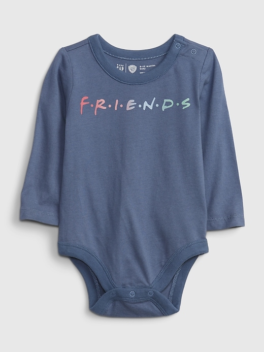 1 of 8 showing, with the color bainbridge blue of product babyGap &#124 Friends Graphic Bodysuit