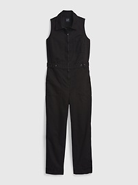 View large product image 4 of 4. Sleeveless Zipper-Front Jumpsuit