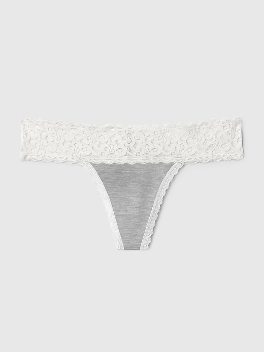 1 of 8 showing, with the color gray of product Lace Thong