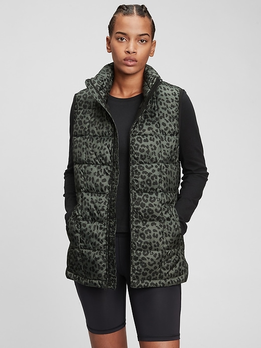 Image number 1 showing, Recycled Nylon Relaxed Lightweight Puffer Vest