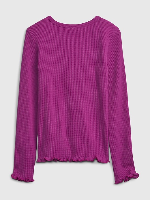 2 of 8 showing, with the color fuchsia shock of product Kids Waffle-Knit T-Shirt