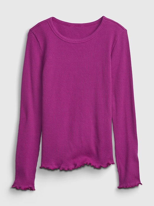 1 of 8 showing, with the color fuchsia shock of product Kids Waffle-Knit T-Shirt