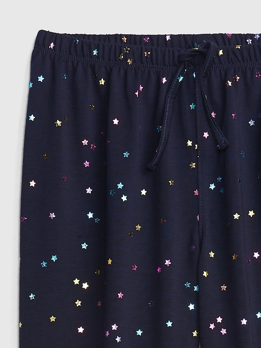 2 of 8 showing, with the color dark night of product Kids 100% Recycled Print PJ Joggers