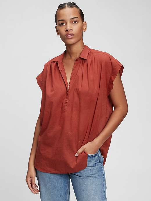 Image number 8 showing, Short Sleeve Popover Top