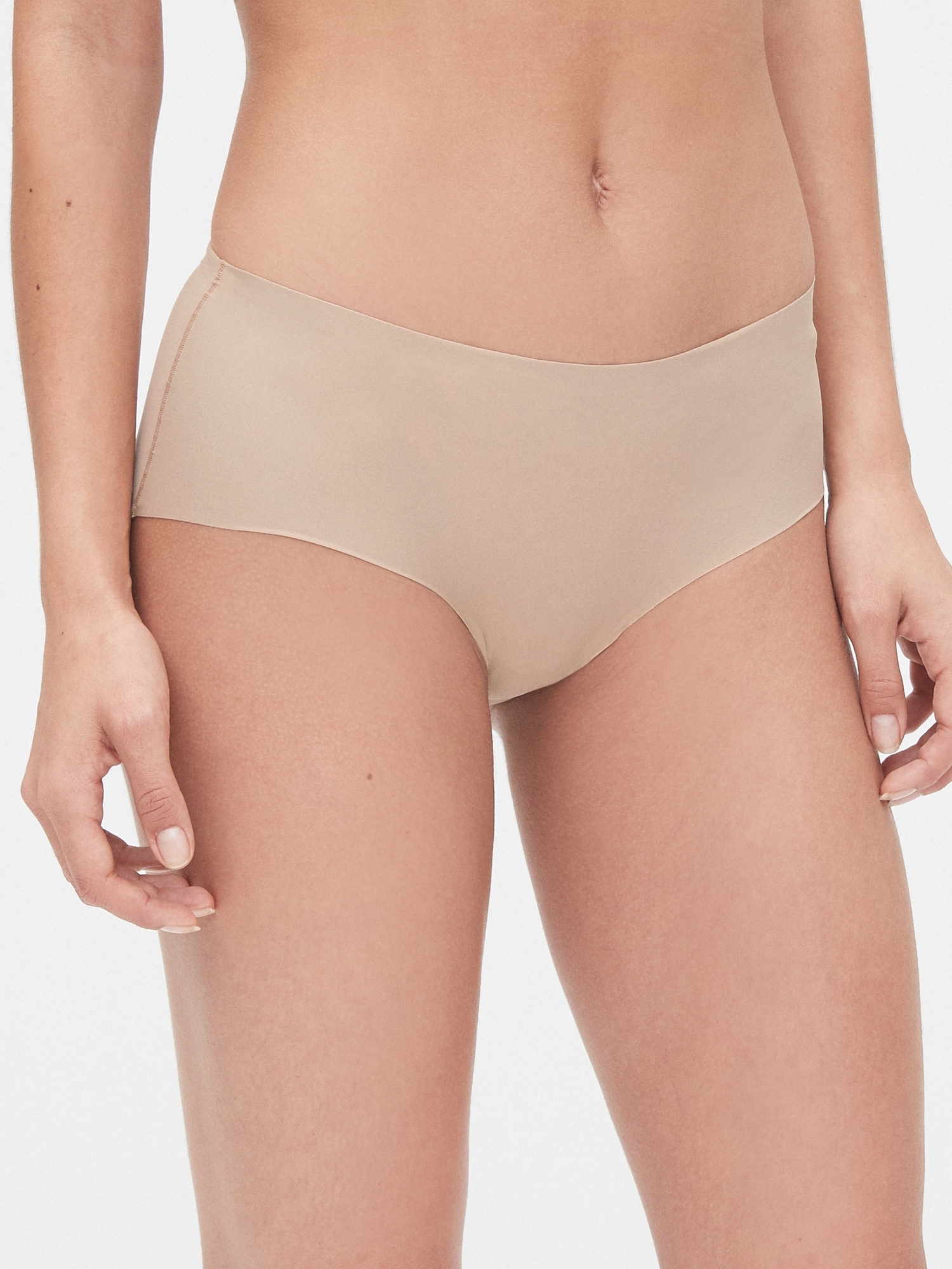 Seamless, Organic Cotton High Waist Hipster. No Show Cotton