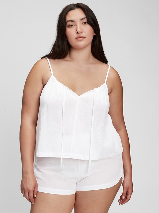 Image number 3 showing, Dreamwell Crinkle Tie-Front Cami