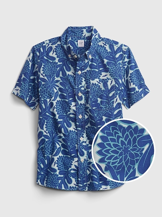 1 of 8 showing, with the color blue of product Kids Print Shirt