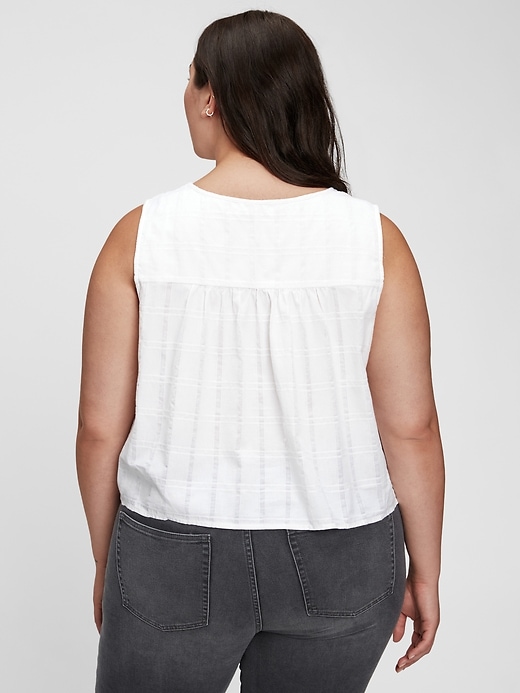 Image number 7 showing, Sleeveless Button-Front Top